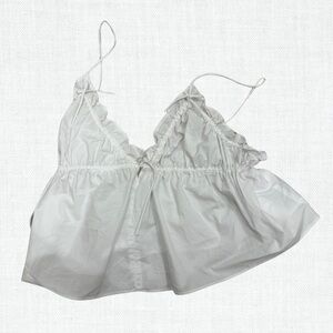 Zara White Ruffled Camisole
